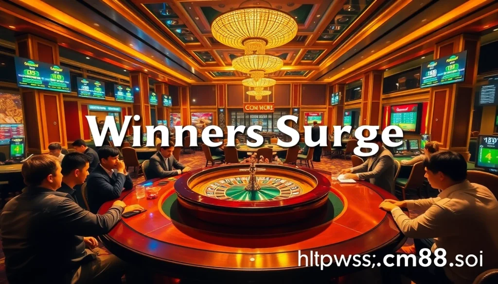 Experience the thrill of winning at https://cm88.so/ with players enjoying vibrant roulette and card games.